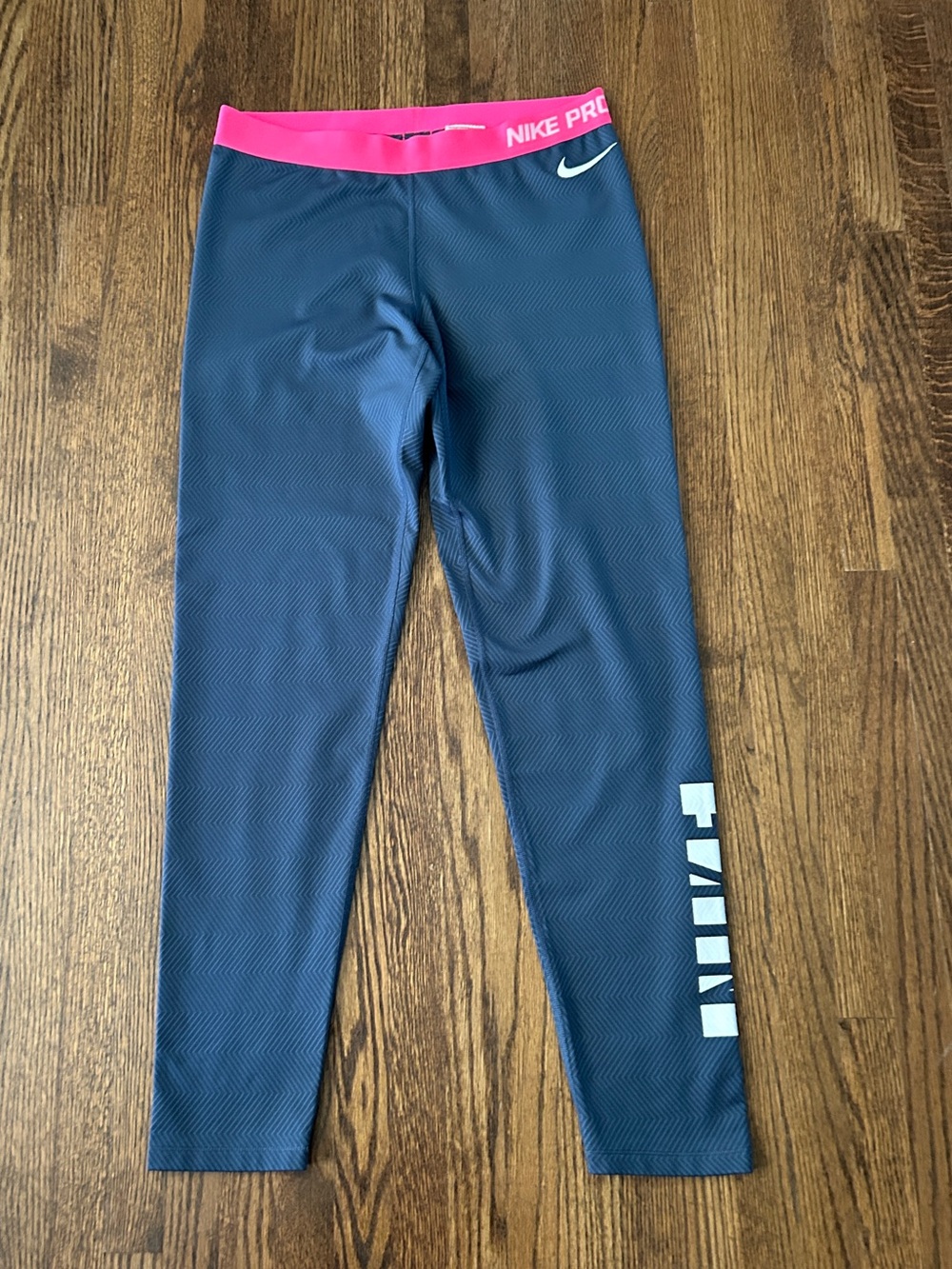 Nike Pro Warm Cold Weather Training Tights Leggings Obsidian Pink
